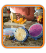 POKRYWKI SILIKONOWE UNIWERSALNE DO ŻYWNOŚCI JEDZENIA SZCZELNE MOCNE 6SZT - obrazek 5