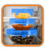 POKRYWKI SILIKONOWE UNIWERSALNE DO ŻYWNOŚCI JEDZENIA SZCZELNE MOCNE 6SZT - obrazek 10