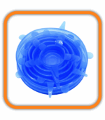 POKRYWKI SILIKONOWE UNIWERSALNE DO ŻYWNOŚCI JEDZENIA SZCZELNE MOCNE 6SZT - obrazek 8