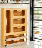 ORGANIZER DO KUCHNI BAMBUSOWY ORDINE DYSPENSER DO FOLII SPOŻYWCZEJ OBCINACZ - obrazek 3