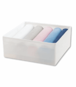 ORGANIZER DO SZUFLADY NA BIELIZNĘ POJEMNIK TEKSTYLNY SZUFLAD UBRANIA BIAŁY