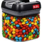 POJEMNIK NA ŻYWNOŚĆ 0,5L ORGANIZER DO PRZECHOWYWANIA KUCHENNY ZACISK 1 SZT