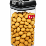 POJEMNIK NA ŻYWNOŚĆ 1,2L ORGANIZER DO PRZECHOWYWANIA KUCHENNY ZACISK 1 SZT