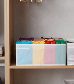 ORGANIZER DO SZUFLADY NA BIELIZNĘ POJEMNIK TEKSTYLNY SZUFLAD UBRANIA BIAŁY - obrazek 6