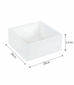 ORGANIZER DO SZUFLADY NA BIELIZNĘ POJEMNIK TEKSTYLNY SZUFLAD UBRANIA BIAŁY - obrazek 2