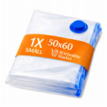 WORKI PRÓŹNIOWE NA UBRANIA POŚCIEL WOREK PRÓŻNIOWY 1 szt MOCNE 50x60 cm