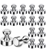 MAGNESY NEODYMOWE MOCNE 16 SZT PINEZKI NEODYMOWY NA TABLICĘ LODÓWKĘ SREBNE