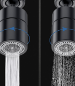 PERLATOR DO KRANU PRZEDŁUŻKA BATERII OBROTOWY CZARNY 2 FUNKCJE KOŃCÓWKA 360 - obrazek 6