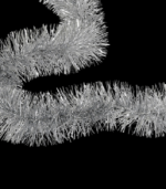 GIRLANDA CHOINKOWA SREBRNY ŁAŃCUCH ŚWIĄTECZNA 2m OZDOBY CHOINKOWE - obrazek 3