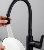 PERLATOR DO KRANU PRZEDŁUŻKA BATERII OBROTOWY CZARNY 2 FUNKCJE KOŃCÓWKA 360 - obrazek 7