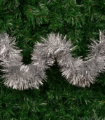 GIRLANDA CHOINKOWA SREBRNY ŁAŃCUCH ŚWIĄTECZNA 2m OZDOBY CHOINKOWE - obrazek 4