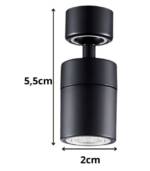 PERLATOR DO KRANU PRZEDŁUŻKA BATERII OBROTOWY CZARNY 2 FUNKCJE KOŃCÓWKA 360 - obrazek 2