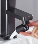 PERLATOR DO KRANU PRZEDŁUŻKA BATERII OBROTOWY CZARNY 2 FUNKCJE KOŃCÓWKA 360 - obrazek 4