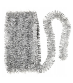 GIRLANDA CHOINKOWA SREBRNY ŁAŃCUCH ŚWIĄTECZNA 2m OZDOBY CHOINKOWE - obrazek 7