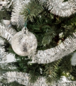 GIRLANDA CHOINKOWA SREBRNY ŁAŃCUCH ŚWIĄTECZNA 2m OZDOBY CHOINKOWE - obrazek 8