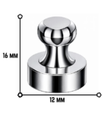 MAGNESY NEODYMOWE MOCNE 16 SZT PINEZKI NEODYMOWY NA TABLICĘ LODÓWKĘ SREBNE - obrazek 2